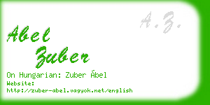 abel zuber business card